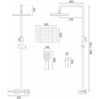 Душевая система  Rea Helix Matt Gold REA-P6621 - Превью изображения №10 — Интернет-магазин Time-Shop