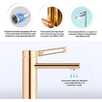 Смеситель Wellsee ONCE! and forever 182409000, отдельностоящий (розовое золото) - Превью изображения №2 — Интернет-магазин Time-Shop