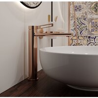 Смеситель Wellsee ONCE! and forever 182409000, отдельностоящий (розовое золото) - Превью изображения №7 — Интернет-магазин Time-Shop