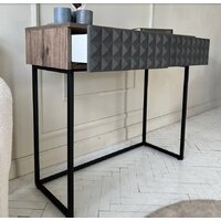 Консольный стол Shtabe Simple 7011 эко (графит/дуб веллингтон/черный) - Превью изображения №10 — Интернет-магазин Time-Shop