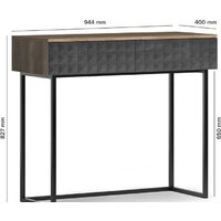 Консольный стол Shtabe Simple 7011 эко (графит/дуб веллингтон/черный) - Превью изображения №3 — Интернет-магазин Time-Shop