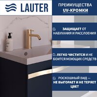  Lauter Тумба под умывальник Eva 69 (гранатовый полуматовый, ручка из матовой стали) - Превью изображения №2 — Интернет-магазин Time-Shop