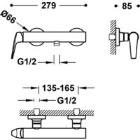 Душевой гарнитур  Tres Fuji 28116701NM - Превью изображения №2 — Интернет-магазин Time-Shop