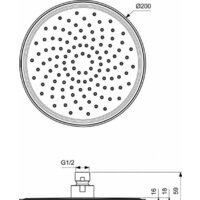Верхний душ Ideal Standard IdealRain Black BD140XG - Превью изображения №5 — Интернет-магазин Time-Shop