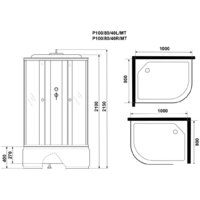 Душевая кабина Niagara Promo P100/80/40L/MT 100x80x215 - Превью изображения №3 — Интернет-магазин Time-Shop