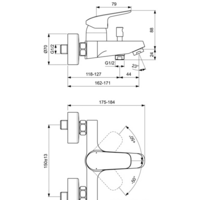 Смеситель Ideal Standard Ceraflex B1721AA - Превью изображения №2 — Интернет-магазин Time-Shop