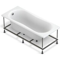 Ванна Cersanit Nike 170x70 с ножками со смесителем Brasko Black однорыч. (с сифоном Prime) - Превью изображения №3 — Интернет-магазин Time-Shop