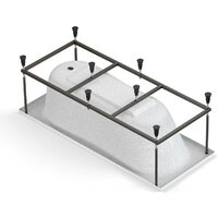 Ванна Cersanit Nike 170x70 с ножками со смесителем Brasko Black однорыч. (с сифоном Prime) - Превью изображения №4 — Интернет-магазин Time-Shop