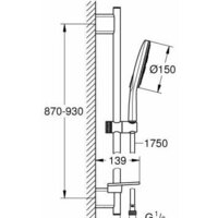 Душевой гарнитур  Grohe Rainshower SmartActive 150 26594000 - Превью изображения №2 — Интернет-магазин Time-Shop