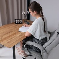 Офисное кресло AksHome Paradis (ткань, светло-серый) - Превью изображения №4 — Интернет-магазин Time-Shop