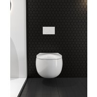 Унитаз подвесной Roxen Egg в комплекте с инсталляцией StounFix Dual Fresh 6 в 1 968085 (кнопка: брашированное золото) - Превью изображения №8 — Интернет-магазин Time-Shop