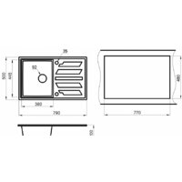 Кухонная мойка Granula GR-8002 (турмалин) - Превью изображения №3 — Интернет-магазин Time-Shop