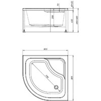Душевой поддон Aquanet Optimal 90х90x48 293351 - Превью изображения №12 — Интернет-магазин Time-Shop