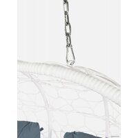 Подвесной диван M-Group Лежебока 11180109 (с белым ротангом/серая подушка) - Превью изображения №8 — Интернет-магазин Time-Shop