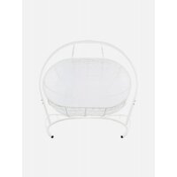 Подвесной диван M-Group Лежебока 11180109 (с белым ротангом/серая подушка) - Превью изображения №14 — Интернет-магазин Time-Shop