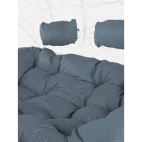 Подвесной диван M-Group Лежебока 11180109 (с белым ротангом/серая подушка) - Превью изображения №7 — Интернет-магазин Time-Shop