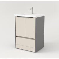  Дабер Тумба под умывальник 017 Тобага/Эридан/Артвин 60 Т17.6Т.0.19Ч (бежевый/серый/ручка черный) - Превью изображения №2 — Интернет-магазин Time-Shop