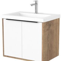 Дабер Тумба под умывальник 018 Тобага/Эридан/Артвин 60 Т18.6Т.0.21Ч (дуб галифакс/белый/ручка черная)