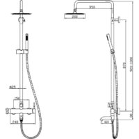 Душевая система  Floracio F.30111.GD - Превью изображения №3 — Интернет-магазин Time-Shop