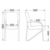 Офисный стул AksHome Samba Aks-1 (Pegasso темно-серый/подлокотники мягкие) - Превью изображения №17 — Интернет-магазин Time-Shop
