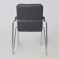 Офисный стул AksHome Samba Aks-1 (Pegasso темно-серый/подлокотники мягкие) - Превью изображения №6 — Интернет-магазин Time-Shop