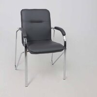 Офисный стул AksHome Samba Aks-1 (Pegasso темно-серый/подлокотники мягкие) - Превью изображения №5 — Интернет-магазин Time-Shop