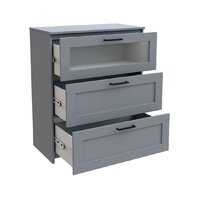 Комод Mio Tesoro Нави 3 ящика 2.15.02.020.4 (серый, со стеклом) - Превью изображения №3 — Интернет-магазин Time-Shop