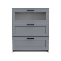 Комод Mio Tesoro Нави 3 ящика 2.15.02.020.4 (серый, со стеклом) - Превью изображения №2 — Интернет-магазин Time-Shop