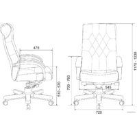 Офисное кресло Бюрократ T-9928WALNUT Fabric (зеленый Italia Green/дерево) - Превью изображения №10 — Интернет-магазин Time-Shop