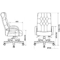 Офисное кресло Бюрократ T-9928WALNUT Fabric (зеленый Italia Green/дерево) - Превью изображения №9 — Интернет-магазин Time-Shop