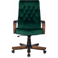 Офисное кресло Бюрократ T-9928WALNUT Fabric (зеленый Italia Green/дерево) - Превью изображения №2 — Интернет-магазин Time-Shop