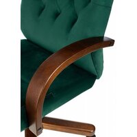 Офисное кресло Бюрократ T-9928WALNUT Fabric (зеленый Italia Green/дерево) - Превью изображения №6 — Интернет-магазин Time-Shop