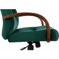 Офисное кресло Бюрократ T-9928WALNUT Fabric (зеленый Italia Green/дерево) - Превью изображения №5 — Интернет-магазин Time-Shop