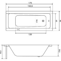 Ванна Lauter Estelle 180 21206080 (с ножками и сифоном 21Y11030 хром) - Превью изображения №33 — Интернет-магазин Time-Shop