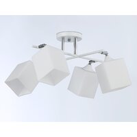 Люстра средней высоты Ambrella light TR303083/4 WH/CH/FR (белый/хром/белый матовый) - Превью изображения №3 — Интернет-магазин Time-Shop