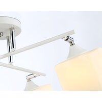Люстра средней высоты Ambrella light TR303083/4 WH/CH/FR (белый/хром/белый матовый) - Превью изображения №4 — Интернет-магазин Time-Shop