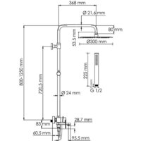 Душевая система  Wasserkraft A174.160.217.CB - Превью изображения №3 — Интернет-магазин Time-Shop
