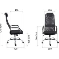 Офисное кресло Everprof EP-708 (сетчатая ткань/черный) - Превью изображения №6 — Интернет-магазин Time-Shop