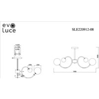 Люстра средней высоты Evoluce Formae SLE220912-08 - Превью изображения №2 — Интернет-магазин Time-Shop