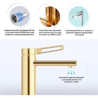 Смеситель Wellsee ONCE! and forever 182408000, отдельностоящий (золотой) - Превью изображения №2 — Интернет-магазин Time-Shop