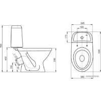 Унитаз напольный Santeri Прайм Стандарт [1.P205.4.S00.00B.F] - Превью изображения №2 — Интернет-магазин Time-Shop