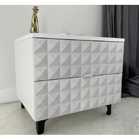 Консольный стол Shtabe Simple 7003 эко (травертин/белый/черный) - Превью изображения №7 — Интернет-магазин Time-Shop