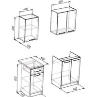Готовая кухня НК-Мебель Ника 1 L 76144500 (графит/дуб вотан) - Превью изображения №4 — Интернет-магазин Time-Shop