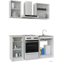 Готовая кухня НК-Мебель Ника 1 L 76144500 (графит/дуб вотан) - Превью изображения №3 — Интернет-магазин Time-Shop