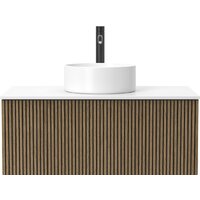  ЗОВ Тумба под умывальник Кито 80 K80LW0MRMC-KP13W (белый/тростник) - Превью изображения №2 — Интернет-магазин Time-Shop