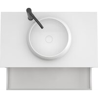  ЗОВ Тумба под умывальник Кито 80 K80LW0MRMC-KP13W (белый/тростник) - Превью изображения №3 — Интернет-магазин Time-Shop