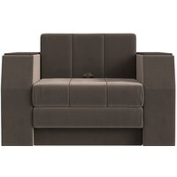 Кресло-кровать Лига диванов Атлантида 113839 (велюр коричневый) - Превью изображения №3 — Интернет-магазин Time-Shop