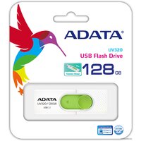 USB Flash ADATA UV320 128GB (белый/зеленый) - Превью изображения №3 — Интернет-магазин Time-Shop