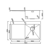 Кухонная мойка Roxen Vespa 560230-70R сатин (с коландером и дозатором) - Превью изображения №12 — Интернет-магазин Time-Shop