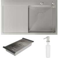 Кухонная мойка Roxen Vespa 560230-70R сатин (с коландером и дозатором) - Превью изображения №9 — Интернет-магазин Time-Shop